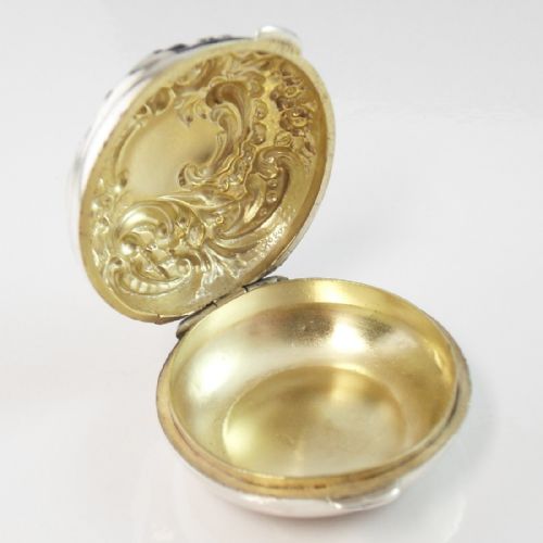 FINE VICTORIAN SILVER PILL BOX BIRMINGHAM 1900 - ADDITIONAL PHOTO 6