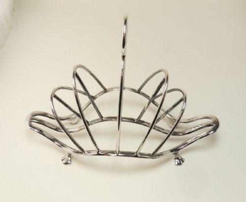 UNUSUAL SILVER TOAST RACK SHEFFIELD 1909 WL SN - ADDITIONAL PHOTO 1