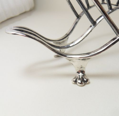 UNUSUAL SILVER TOAST RACK SHEFFIELD 1909 WL SN - ADDITIONAL PHOTO 2