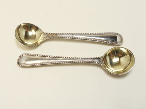 PAIR SHELL DESIGN DOLPHIN FEET SILVER SALTS LONDON 1877 - ADDITIONAL PHOTO 3