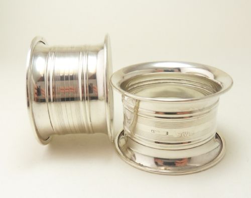 PAIR OF SILVER NAPKIN RINGS CHESTER 1926 - ADDITIONAL PHOTO 3