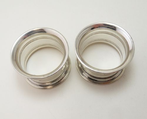 PAIR OF SILVER NAPKIN RINGS CHESTER 1926 - ADDITIONAL PHOTO 4
