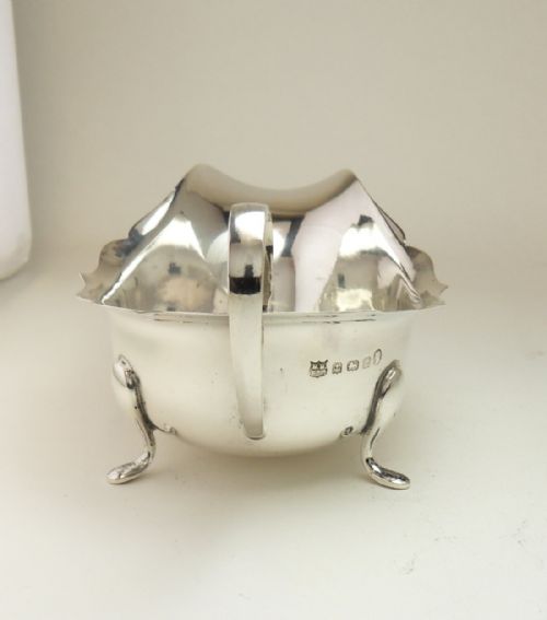 SILVER SAUCE BOAT BIRMINGHAM 1935 BARKER BROS - ADDITIONAL PHOTO 2