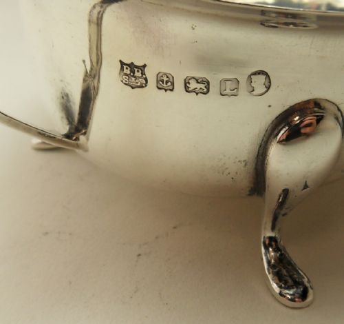 SILVER SAUCE BOAT BIRMINGHAM 1935 BARKER BROS - ADDITIONAL PHOTO 4