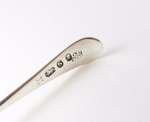 GEORGE III SILVER SALT SPOON LONDON 1793 - ADDITIONAL PHOTO 5
