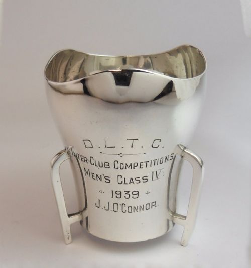 silver 'rocket form' tennis trophy dublin 1939 weir sons - CATEGORY: ANTIQUE SILVER - DATED 1940