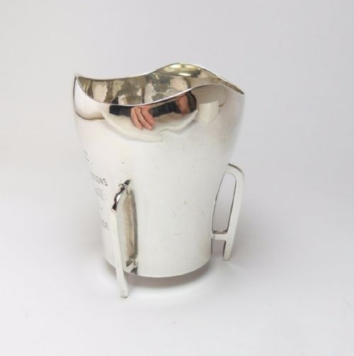 SILVER 'ROCKET FORM' TENNIS TROPHY DUBLIN 1939 WEIR SONS - ADDITIONAL PHOTO 3