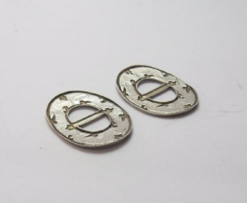 RARE PAIR OF ART NOUVEAU SILVER BUCKLES BIRMINGHAM 1905 - ADDITIONAL PHOTO 2