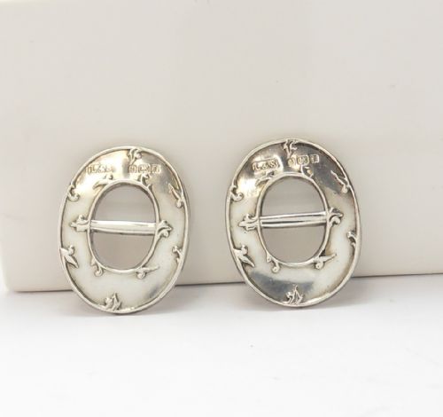 RARE PAIR OF ART NOUVEAU SILVER BUCKLES BIRMINGHAM 1905 - ADDITIONAL PHOTO 3