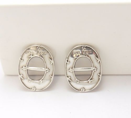 RARE PAIR OF ART NOUVEAU SILVER BUCKLES BIRMINGHAM 1905 - ADDITIONAL PHOTO 4