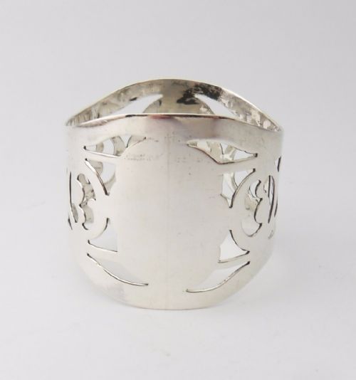 silver art nouveau napkin ring birmingham 1919 - CATEGORY: ANTIQUE SILVER - DATED 1920