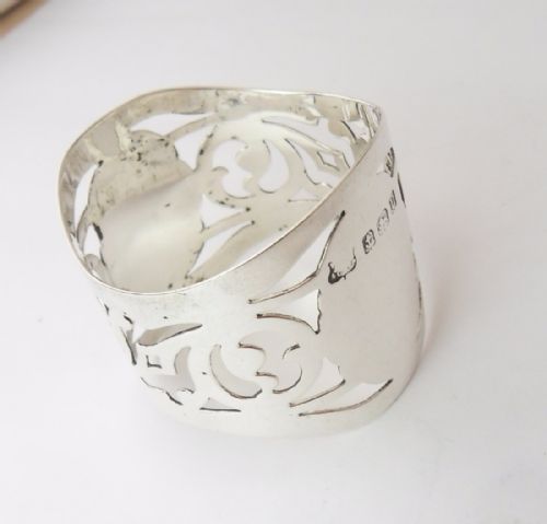 SILVER ART NOUVEAU NAPKIN RING BIRMINGHAM 1919 - ADDITIONAL PHOTO 1