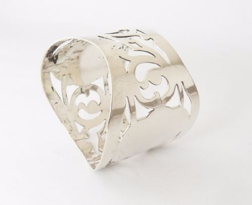 SILVER ART NOUVEAU NAPKIN RING BIRMINGHAM 1919 - ADDITIONAL PHOTO 2