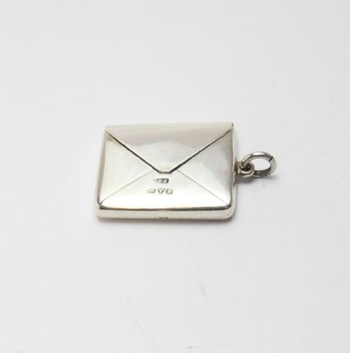 SILVER 'ENVELOPE FORM' STAMP CASE CHESTER 1902 - ADDITIONAL PHOTO 1