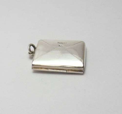SILVER 'ENVELOPE FORM' STAMP CASE CHESTER 1902 - ADDITIONAL PHOTO 5