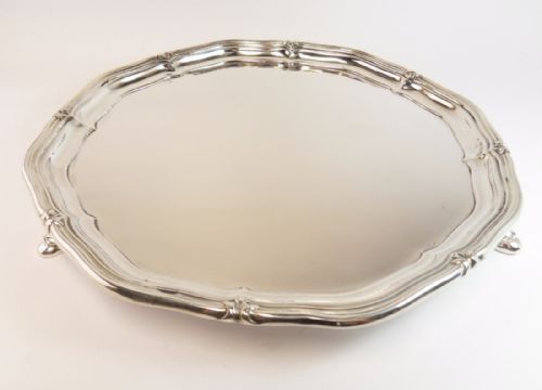 10 silver salver sheffield 1923 fordham fordham - CATEGORY: ANTIQUE SILVER - DATED 1930