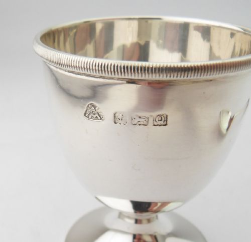 SILVER EGG CUP SPOON CHRISTENING SET BIRMINGHAM 1940 - ADDITIONAL PHOTO 2