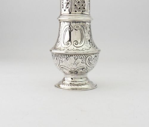 DECORATIVE VICTORIAN SILVER PEPPER POT LONDON 1897 - ADDITIONAL PHOTO 5