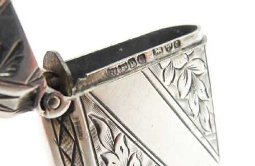 UNUSUALLY SHAPED SILVER VESTA CASE CHESTER 1903 - ADDITIONAL PHOTO 7