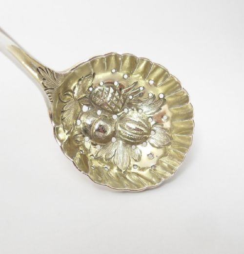 PRETTY VICTORIAN SILVER SIFTER SPOON EXETER 1837 - ADDITIONAL PHOTO 5