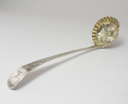 PRETTY VICTORIAN SILVER SIFTER SPOON EXETER 1837 - ADDITIONAL PHOTO 6
