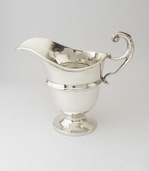 fine silver helmet form cream jug birmingham 1916 - CATEGORY: ANTIQUE SILVER - DATED 1920