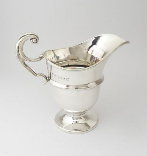 FINE SILVER HELMET FORM CREAM JUG BIRMINGHAM 1916 - ADDITIONAL PHOTO 1