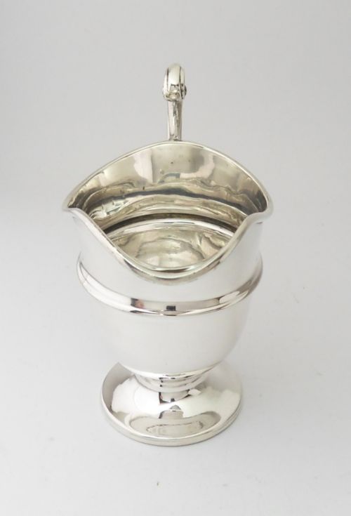FINE SILVER HELMET FORM CREAM JUG BIRMINGHAM 1916 - ADDITIONAL PHOTO 2