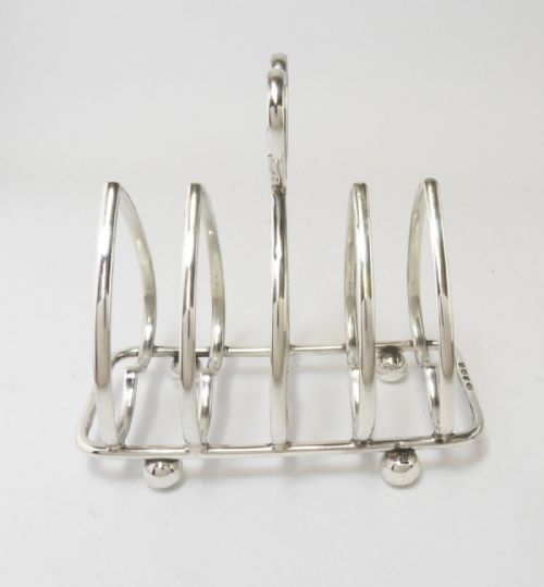 SILVER HEART SHAPED TOAST RACK BIRMINGHAM 1911 - ADDITIONAL PHOTO 3