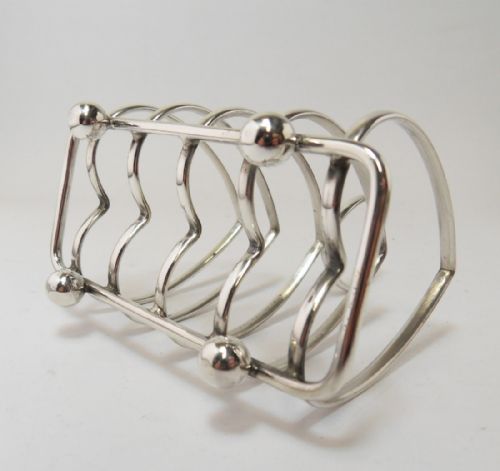 SILVER HEART SHAPED TOAST RACK BIRMINGHAM 1911 - ADDITIONAL PHOTO 4
