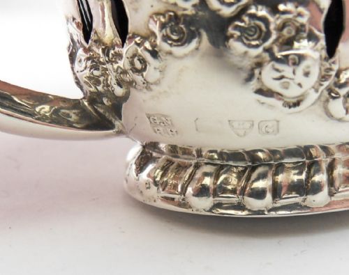 EDWARDIAN SILVER PIERCED MUSTARD POT CHESTER 1903 - ADDITIONAL PHOTO 6