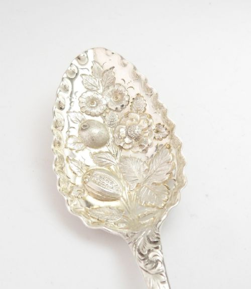 SILVER BERRY SPOON LONDON 1819 BY WILLIAM BATEMAN - ADDITIONAL PHOTO 4