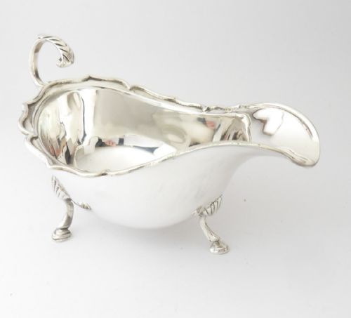 silver sauce boat birmingham 1924 mappin webb - CATEGORY: ANTIQUE SILVER - DATED 1920