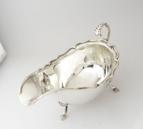 SILVER SAUCE BOAT BIRMINGHAM 1924 MAPPIN WEBB - ADDITIONAL PHOTO 1