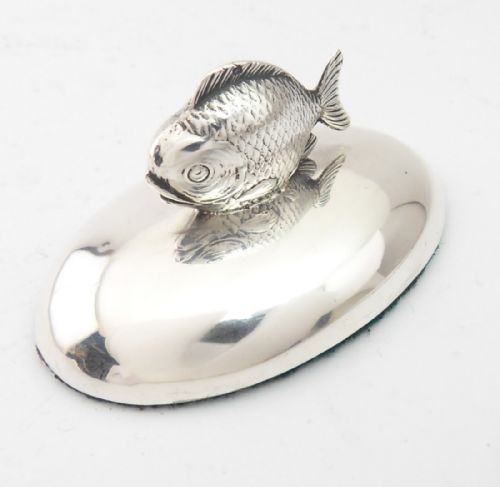 STUNNING SILVER 'FISH' PAPERWEIGHT CHESTER 1909 - ADDITIONAL PHOTO 3