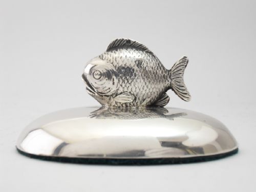 STUNNING SILVER 'FISH' PAPERWEIGHT CHESTER 1909 - ADDITIONAL PHOTO 6