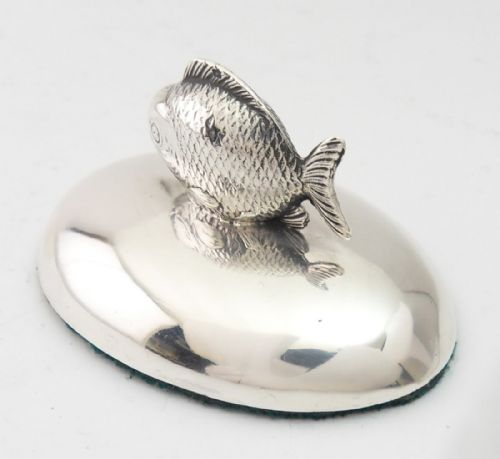 STUNNING SILVER 'FISH' PAPERWEIGHT CHESTER 1909 - ADDITIONAL PHOTO 10