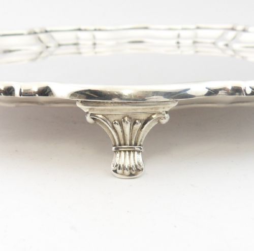 FINE SOLID SILVER SALVER CHESTER 1923 - ADDITIONAL PHOTO 3