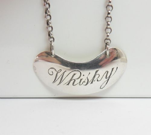 SILVER WHISKY NOGGIN LABEL LONDON 1904 - ADDITIONAL PHOTO 1