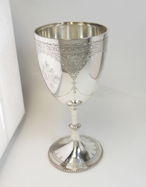 SUPERB VICTORIAN SILVER CHALICE LONDON 1875 - ADDITIONAL PHOTO 1