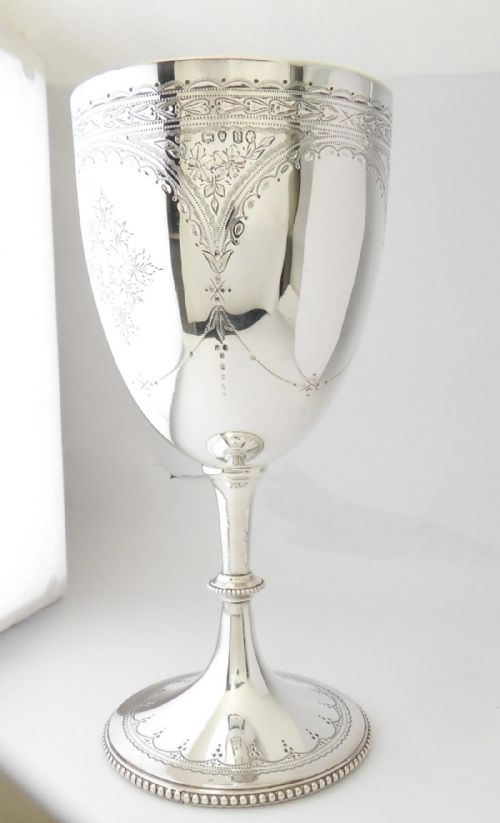 SUPERB VICTORIAN SILVER CHALICE LONDON 1875 - ADDITIONAL PHOTO 2