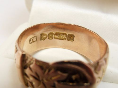 9 CT ROSE GOLD BUCKLE BAND RING CHESTER 1902 - ADDITIONAL PHOTO 5