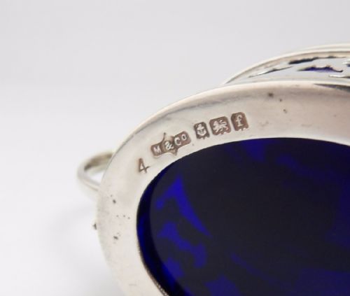 EDWARDIAN SILVER MUSTARD POT BIRMINGHAM 1905 WITH MATCHED SPOON - ADDITIONAL PHOTO 6