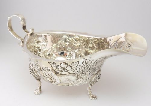 SILVER 'DOG DECORATION' CREAM JUG DUBLIN 1912 - ADDITIONAL PHOTO 2