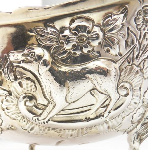 SILVER 'DOG DECORATION' CREAM JUG DUBLIN 1912 - ADDITIONAL PHOTO 3