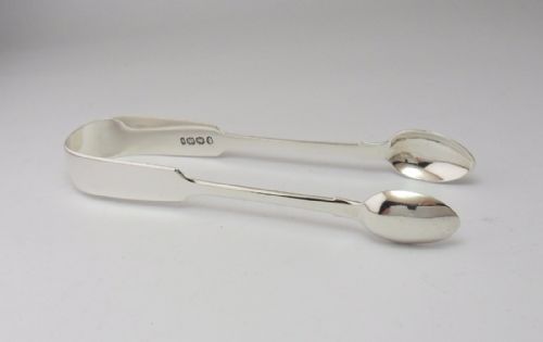 victorian silver sugar tongs exeter 1845 william pope - CATEGORY: ANTIQUE SILVER - DATED VICTORIAN
