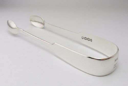 VICTORIAN SILVER SUGAR TONGS EXETER 1845 WILLIAM POPE - ADDITIONAL PHOTO 1
