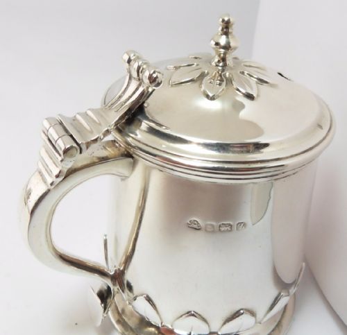 FINE PAIR SILVER MUSTARD POTS BIRMINGHAM 1924 - ADDITIONAL PHOTO 6