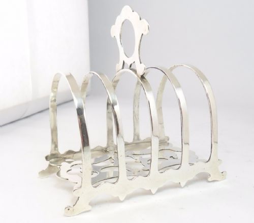 VICTORIAN SILVER TOAST RACK BIRMINGHAM 1899 - ADDITIONAL PHOTO 1