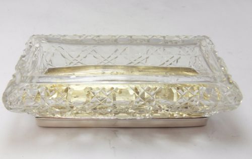 ART NOUVEAU SILVER CUT GLASS POT BIRMINGHAM 1903 - ADDITIONAL PHOTO 7